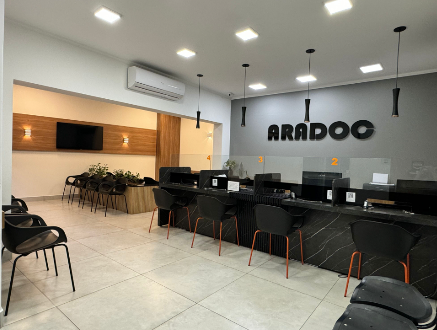 Ambiente interno da Aradoc Radiologia Odontológica